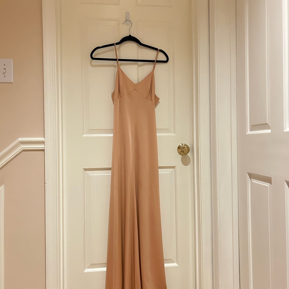 Vintage MS Arpeja full length Peach/Tan Dress